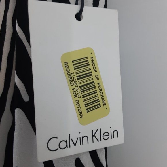 New Calvin Klein Maxi Skirt Black and White Peak Size Medium Casual - Picture 11 of 14